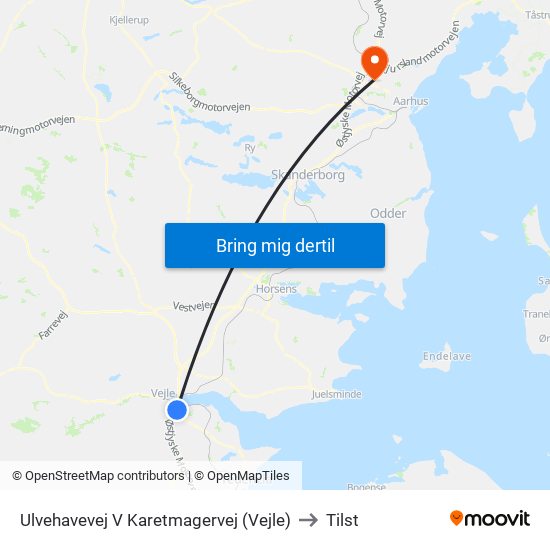 Ulvehavevej V Karetmagervej (Vejle) to Tilst map