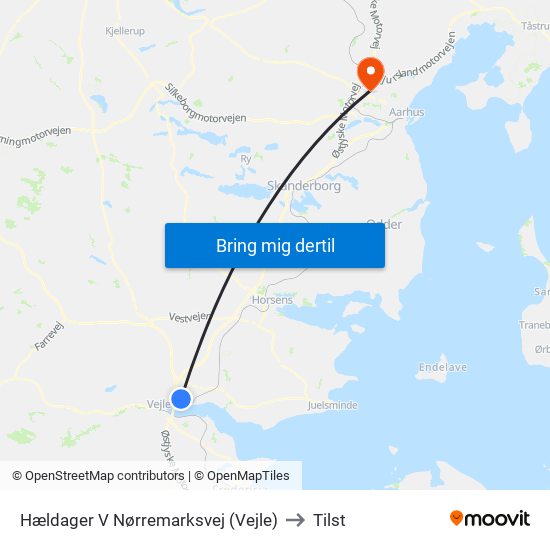Hældager V Nørremarksvej to Tilst map