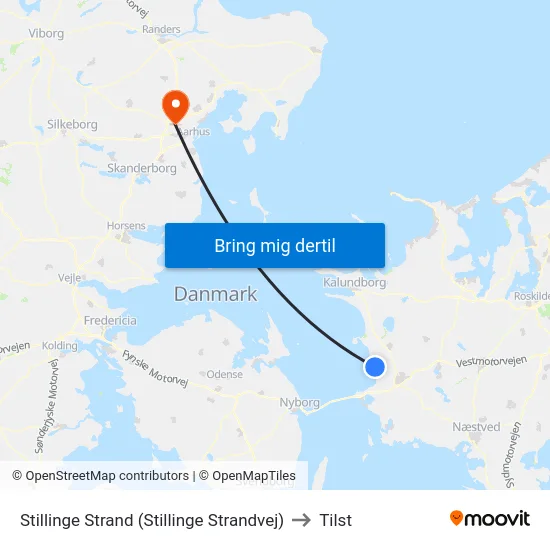 Stillinge Strand (Stillinge Strandvej) to Tilst map