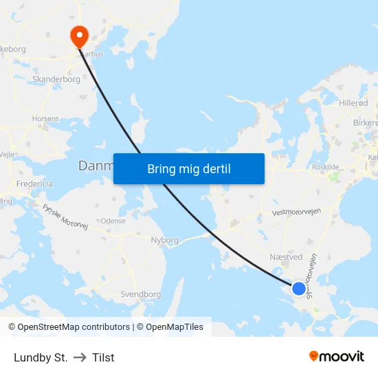 Lundby St. to Tilst map