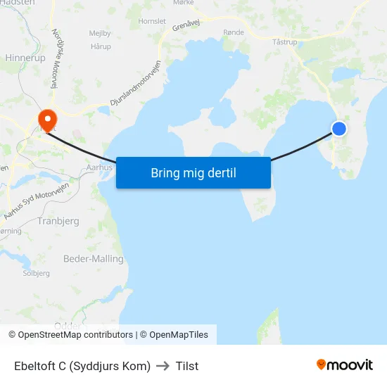 Ebeltoft C (Syddjurs Kom) to Tilst map
