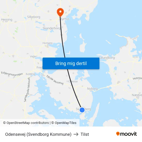 Odensevej (Svendborg Kommune) to Tilst map
