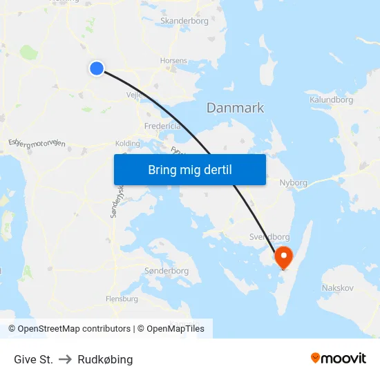 Give St. to Rudkøbing map
