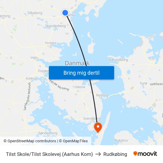 Tilst Skole/Tilst Skolevej (Aarhus Kom) to Rudkøbing map
