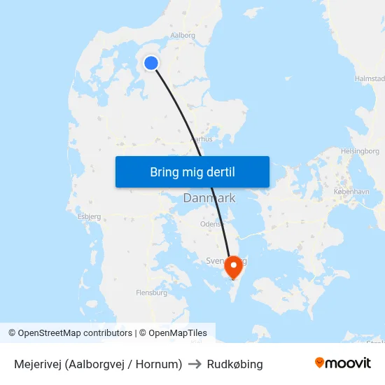 Mejerivej  (Aalborgvej / Hornum) to Rudkøbing map