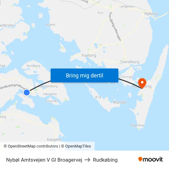 Nybøl Amtsvejen V Gl Broagervej to Rudkøbing map