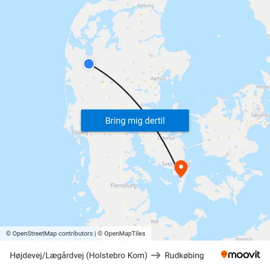 Højdevej/Lægårdvej (Holstebro Kom) to Rudkøbing map