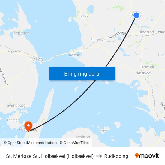 St. Merløse St., Holbækvej (Holbækvej) to Rudkøbing map