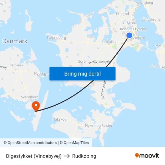 Digestykket (Vindebyvej) to Rudkøbing map