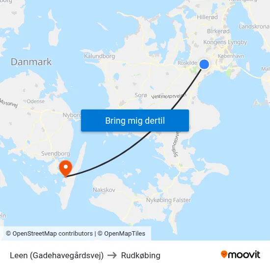 Leen (Gadehavegårdsvej) to Rudkøbing map