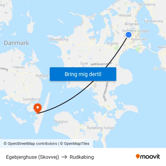 Egebjerghuse (Skovvej) to Rudkøbing map