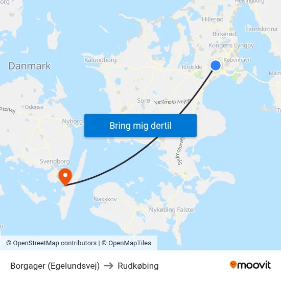Borgager (Egelundsvej) to Rudkøbing map