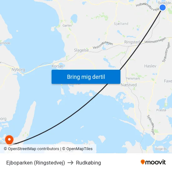 Ejboparken (Ringstedvej) to Rudkøbing map