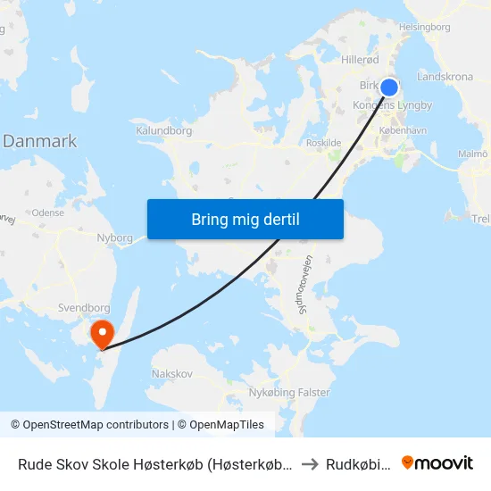 Rude Skov Skole Høsterkøb (Høsterkøbvej) to Rudkøbing map