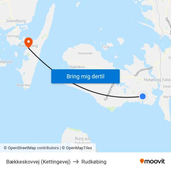 Bækkeskovvej (Kettingevej) to Rudkøbing map