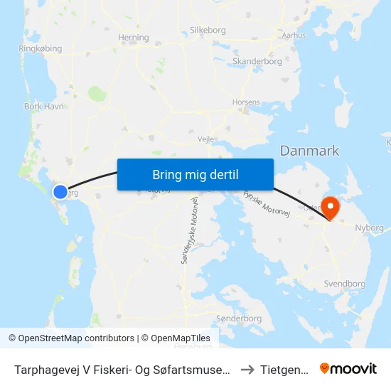 Tarphagevej V Fiskeri- Og Søfartsmuseet (Esbjerg) to Tietgenbyen map