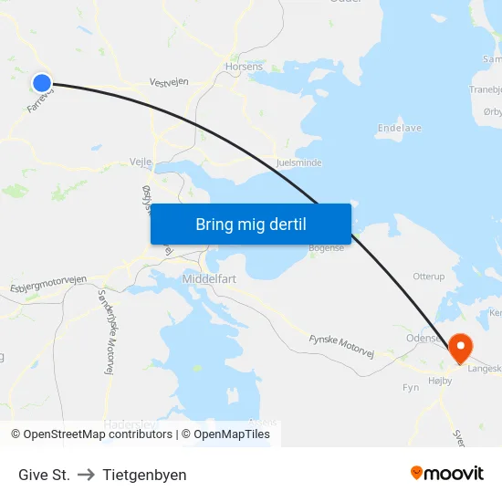 Give St. to Tietgenbyen map