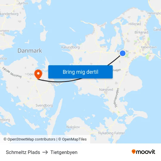Schmeltz Plads to Tietgenbyen map