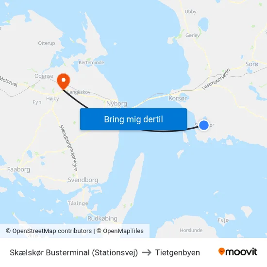 Skælskør Busterminal (Stationsvej) to Tietgenbyen map