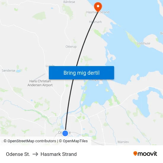 Odense St. to Hasmark Strand map