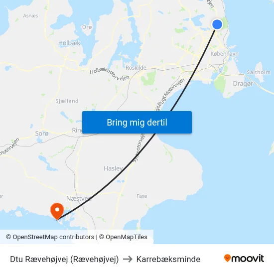 Dtu Rævehøjvej (Rævehøjvej) to Karrebæksminde map