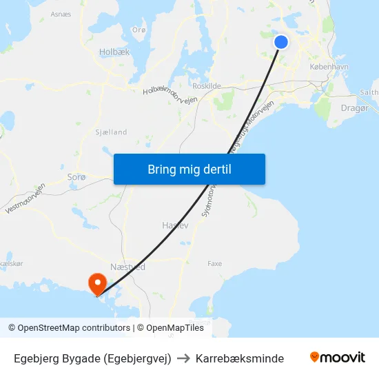 Egebjerg Bygade (Egebjergvej) to Karrebæksminde map