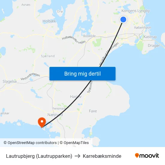 Lautrupbjerg (Lautrupparken) to Karrebæksminde map