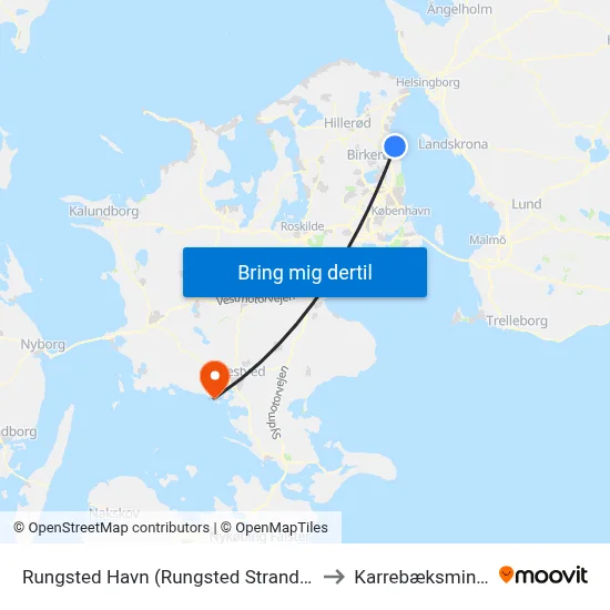 Rungsted Havn (Rungsted Strandvej) to Karrebæksminde map