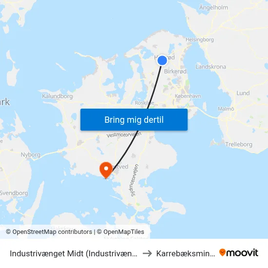 Industrivænget Midt (Industrivænget) to Karrebæksminde map