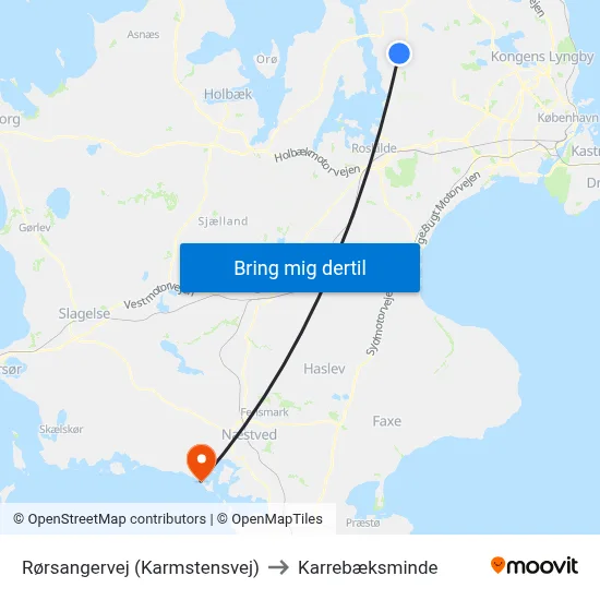 Rørsangervej (Karmstensvej) to Karrebæksminde map