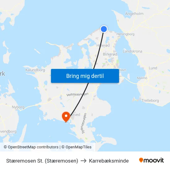 Stæremosen St. (Stæremosen) to Karrebæksminde map