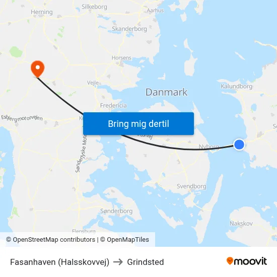 Fasanhaven (Halsskovvej) to Grindsted map