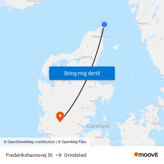 Frederikshavnsvej St. to Grindsted map