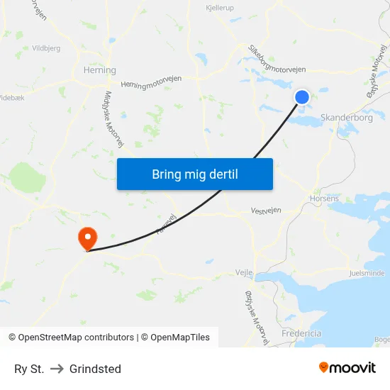 Ry St. to Grindsted map