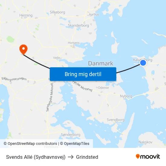 Svends Allé (Sydhavnsvej) to Grindsted map