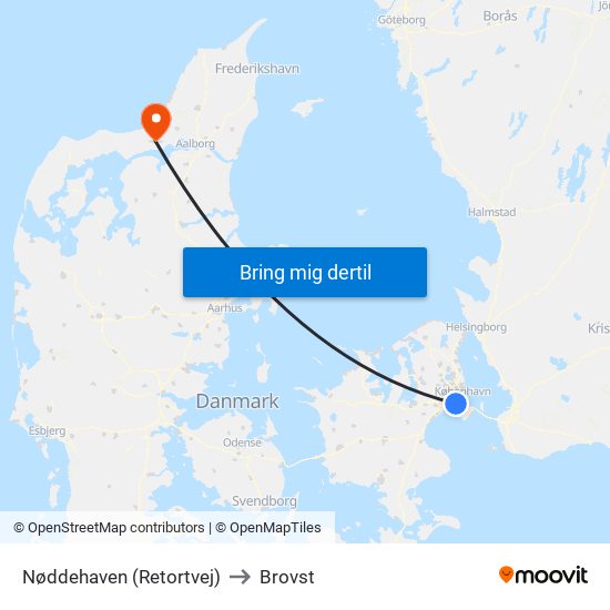 Nøddehaven (Retortvej) to Brovst map