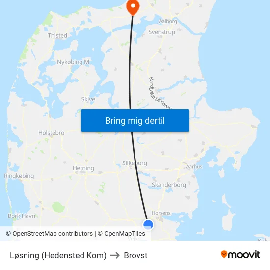 Løsning (Hedensted Kom) to Brovst map