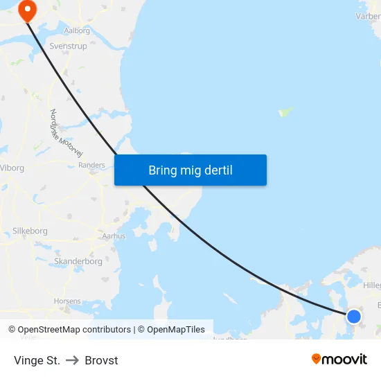 Vinge St. to Brovst map