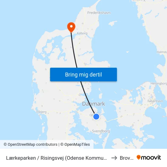 Lærkeparken / Risingsvej (Odense Kommune) to Brovst map