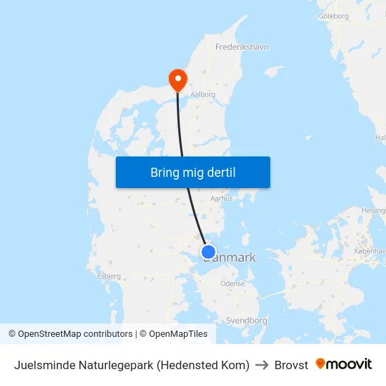 Juelsminde Naturlegepark (Hedensted Kom) to Brovst map