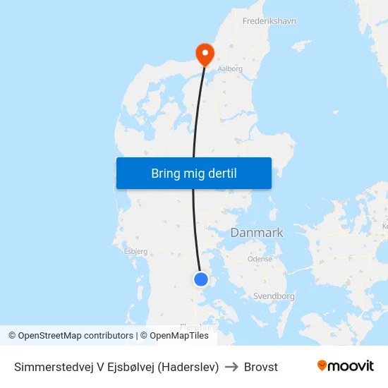 Simmerstedvej V Ejsbølvej (Haderslev) to Brovst map