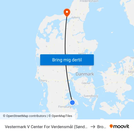 Vestermark V Center For Verdensmål (Sønderborg) to Brovst map