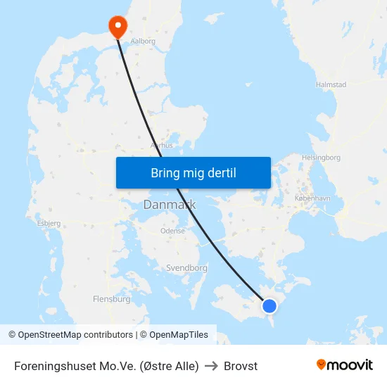 Foreningshuset Mo.Ve. (Østre Alle) to Brovst map