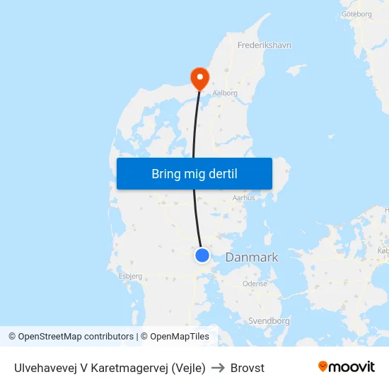 Ulvehavevej V Karetmagervej (Vejle) to Brovst map