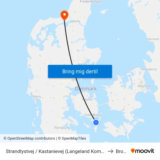 Strandlystvej / Kastanievej (Langeland Kommune) to Brovst map