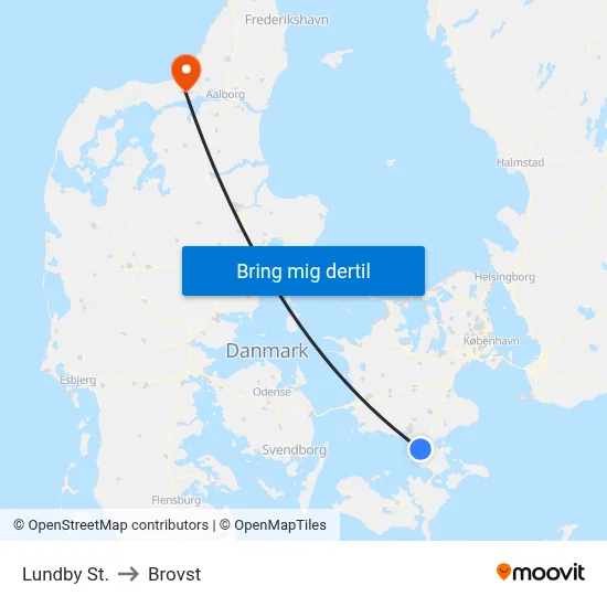 Lundby St. to Brovst map