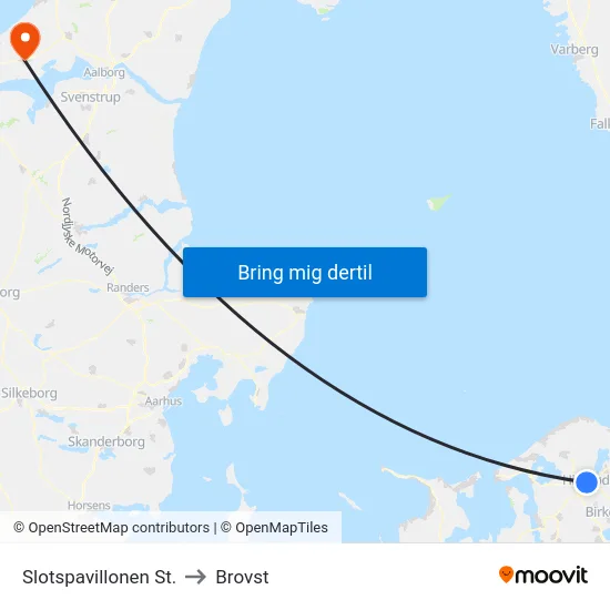 Slotspavillonen St. to Brovst map