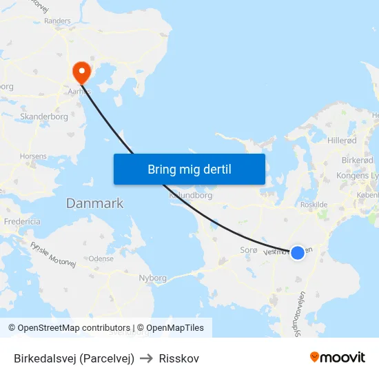 Birkedalsvej (Parcelvej) to Risskov map