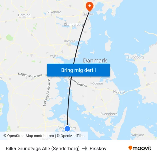 Bilka Grundtvigs Allé (Sønderborg) to Risskov map