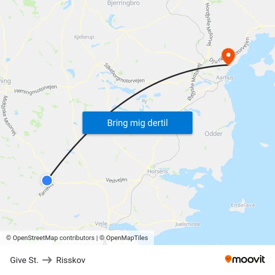 Give St. to Risskov map